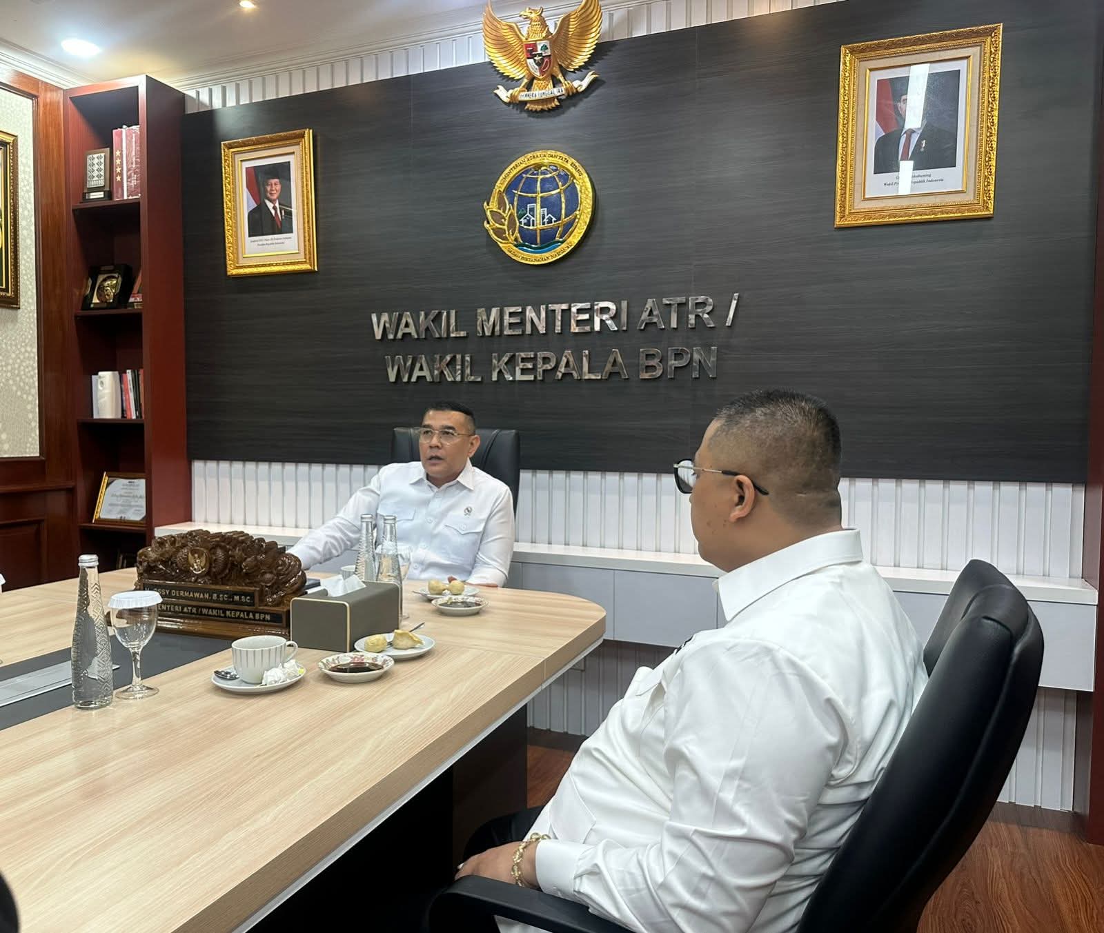 Wako Hendri saat bertemu  Wanen ATR/ BPN di Jakarta.